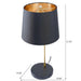 Modern Stylish Desk Lamp for Bedside and Table Use, Black and Gold Finish ,Metal, 110120V Default -DTYStore