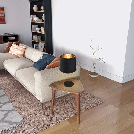 Modern Stylish Desk Lamp for Bedside and Table Use, Black and Gold Finish ,Metal, 110120V Default -DTYStore