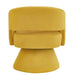 Modern Swivel Barrel Chair, Upholstered Velvet Round Accent Chairs,360 Degree Comfy Swivel Chair with Open Backrest, Single Chair Armchair for Living Room Bedroom, Homerest, Yellow Default -DTYStore