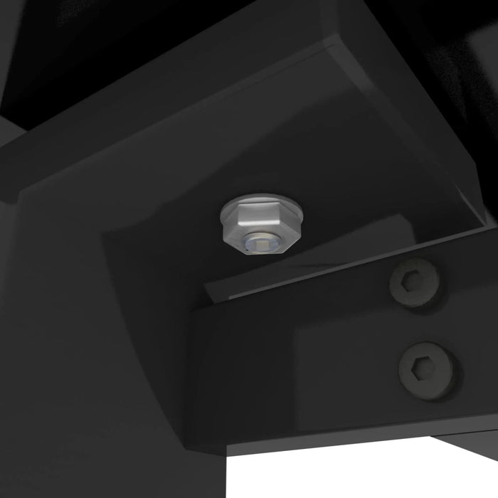 Modern Tempered Glass Dining Table with Black Metal Legs for Living Room or Kitchen Default -DTYStore