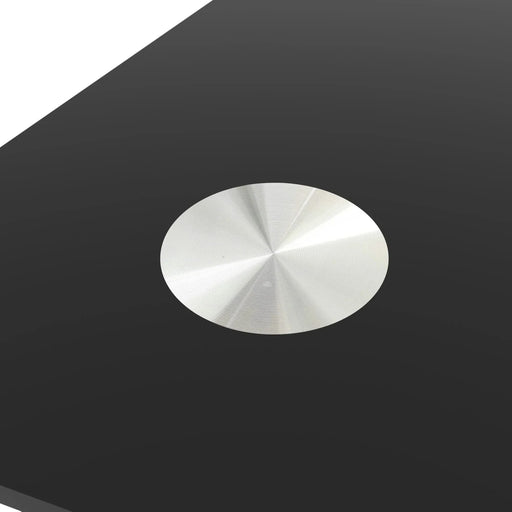 Modern Tempered Glass Dining Table with Black Metal Legs for Living Room or Kitchen Default -DTYStore