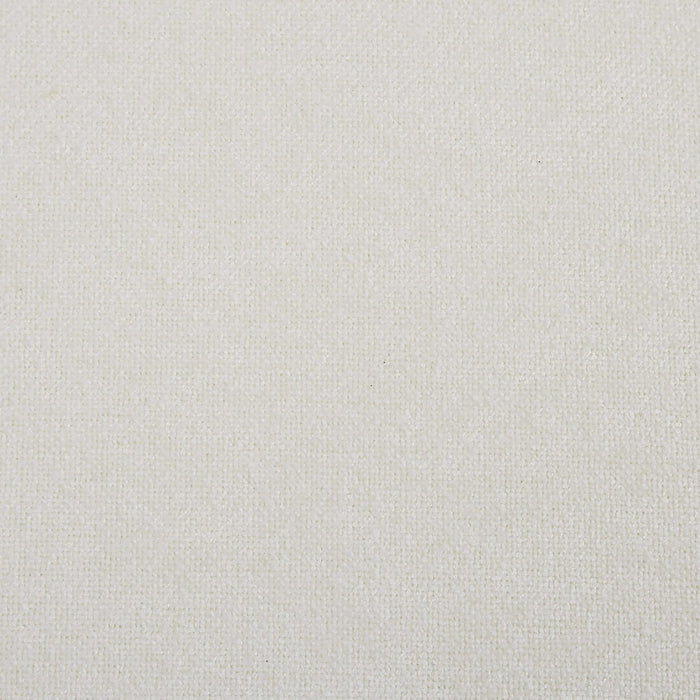 Modern Upholstered Armless Dining Chairs with Metal Legs, White Fabric, Set of 2 Default -DTYStore