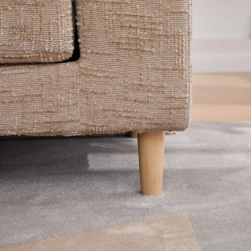 Modern Upholstered End of Bed Bench with Armrests and Chenille Fabric, Wheat Color, 83.1' Wide Default -DTYStore