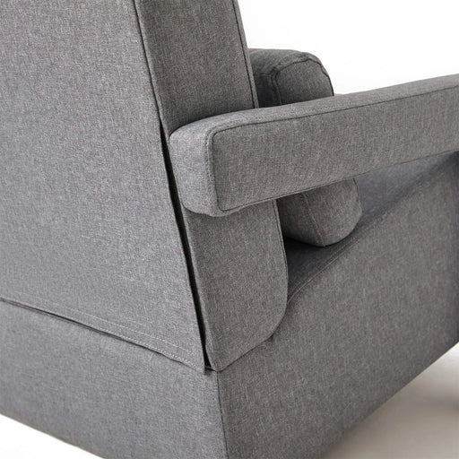 Modern Upholstered accent chair, Comfortable Linen Fabric with a pillow for Living room,bedroom.Linen, Dark Grey Default -DTYStore