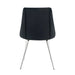 Modern Velvet Black Dining Chair with Chrome Metal Legs for Home and Office - Set of 4 Default -DTYStore