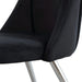 Modern Velvet Black Dining Chair with Chrome Metal Legs for Home and Office - Set of 4 Default -DTYStore