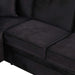 Modern Velvet Sleeper Sofa Bed with Storage Ottoman, Black, 84.75' L Shape Default -DTYStore