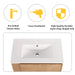 Modern Wall-Mounted Bathroom Vanity with Sink and Storage Rack, 2-Soft Close Drawers, Imitative Oak Finish, Plywood, 30 Inches Default -DTYStore