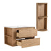 Modern Wall-Mounted Bathroom Vanity with Sink and Storage Rack, 2-Soft Close Drawers, Imitative Oak Finish, Plywood, 30 Inches Default -DTYStore