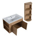 Modern Wall-Mounted Bathroom Vanity with Sink and Storage Rack, Soft Close Doors, Imitative Oak Plywood, 30 Inches Default -DTYStore