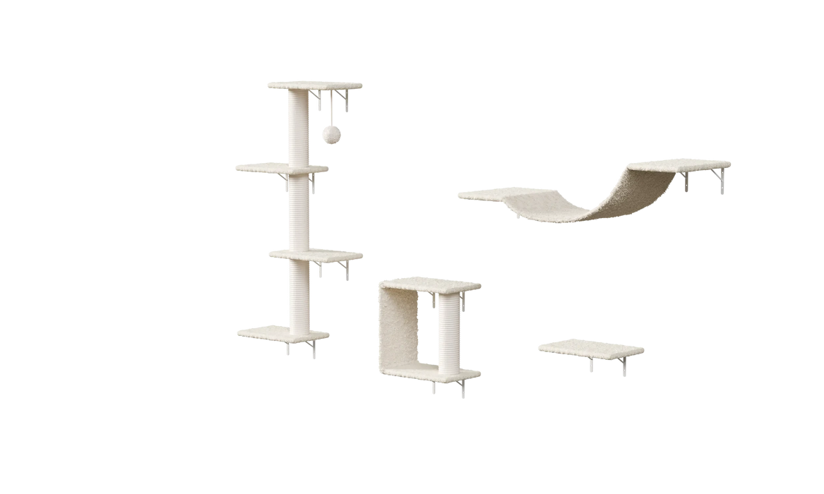 Modern Wall-Mounted Cat Furniture - 4pcs Default -DTYStore