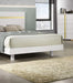 Modern White 3pc Bedroom Set Est King Size Bed w LED 2x Nightstands Mattress Ready Furniture Acrylic Trim Default -DTYStore