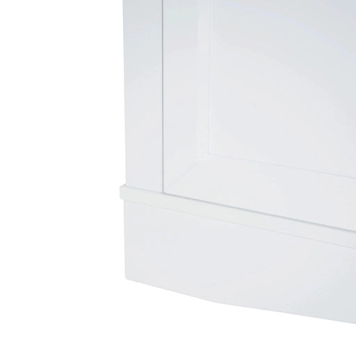 Modern White TV Console, 67' Width TV Stand, Glass Doors & Storage Drawers, Adjustable Shelves Default -DTYStore