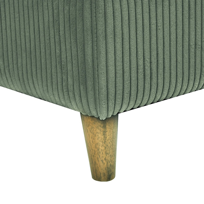 Modern corduroy modular section sofa, U-shaped convertible L-shaped sofa set with pillow, oversized sectional sofa with footstool, suitable for living room, attic, apartment, Olive Green 6 seat Default -DTYStore