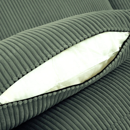 Modern corduroy modular section sofa, U-shaped convertible L-shaped sofa set with pillow, oversized sectional sofa with footstool, suitable for living room, attic, apartment, Olive Green 6 seat Default -DTYStore