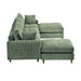 Modern corduroy modular section sofa, U-shaped convertible L-shaped sofa set with pillow, oversized sectional sofa with footstool, suitable for living room, attic, apartment, Olive Green 6 seat Default -DTYStore
