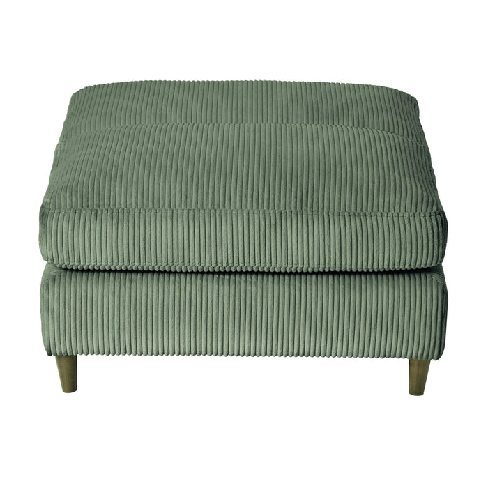 Modern corduroy modular section sofa, U-shaped convertible L-shaped sofa set with pillow, oversized sectional sofa with footstool, suitable for living room, attic, apartment, Olive Green 6 seat Default -DTYStore