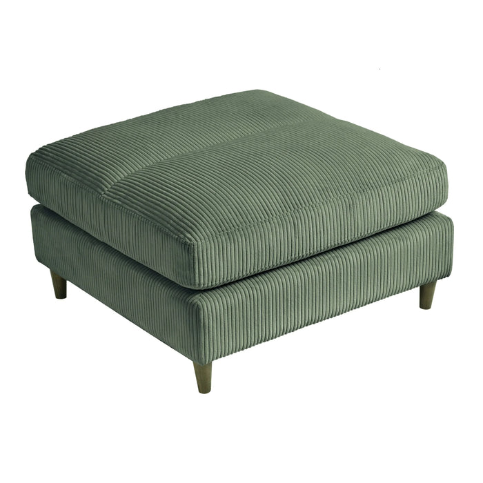 Modern corduroy modular section sofa, U-shaped convertible L-shaped sofa set with pillow, oversized sectional sofa with footstool, suitable for living room, attic, apartment, Olive Green 6 seat Default -DTYStore