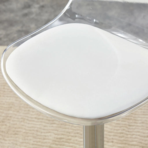 Modern minimalist bar chairs and bar stools. Can rotate 360 ° and adjust lifting. PET backrest and PU seats. Set of 2. Suitable for bars, restaurants, and front desk cashiers. W1151P172644 Default -DTYStore