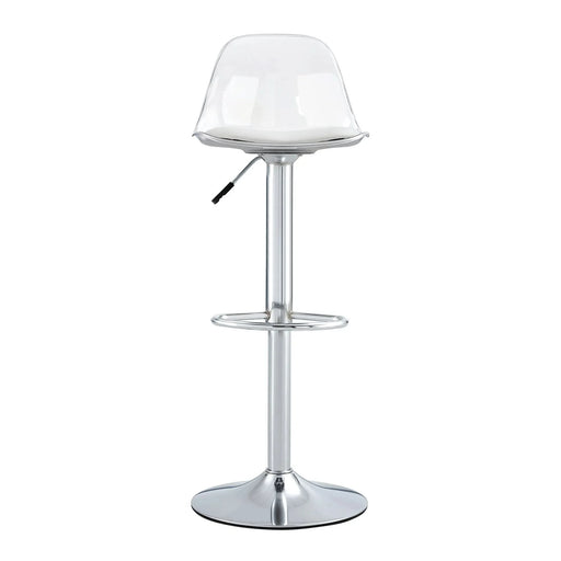 Modern minimalist bar chairs and bar stools. Can rotate 360 ° and adjust lifting. PET backrest and PU seats. Set of 2. Suitable for bars, restaurants, and front desk cashiers. W1151P172644 Default -DTYStore