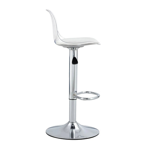 Modern minimalist bar chairs and bar stools. Can rotate 360 ° and adjust lifting. PET backrest and PU seats. Set of 2. Suitable for bars, restaurants, and front desk cashiers. W1151P172644 Default -DTYStore