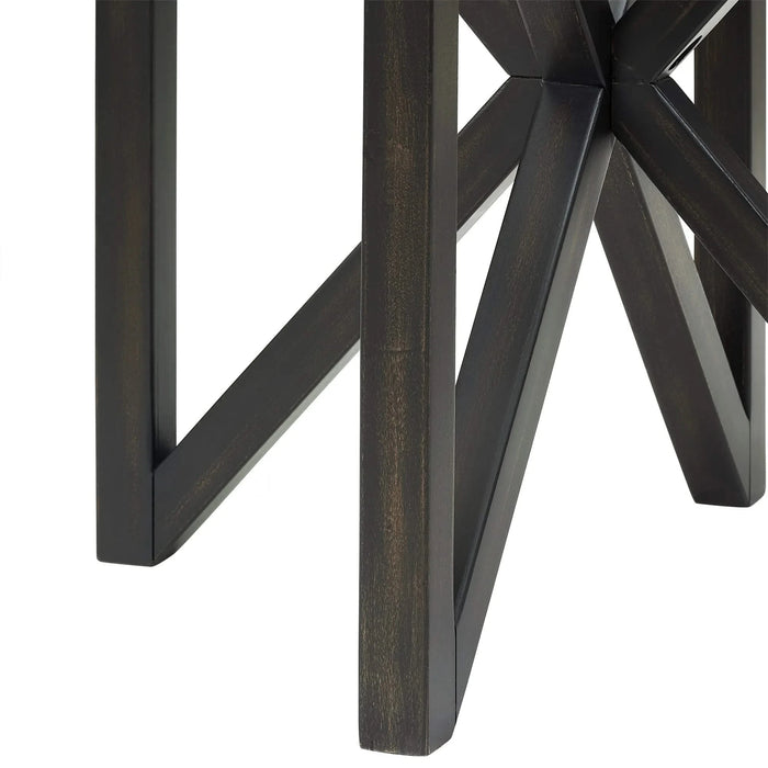 Modern simple glass coffee table, tempered glass coffee table solid wood base round transparent glass top modern living room terrace study coffee table Default -DTYStore