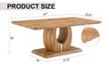 Modern simple luxury rectangular coffee table in wood color. The computer desk. The game table. Suitable for dining room, living room, terrace, kitchen. 47 'x 25.6' 18' Default -DTYStore