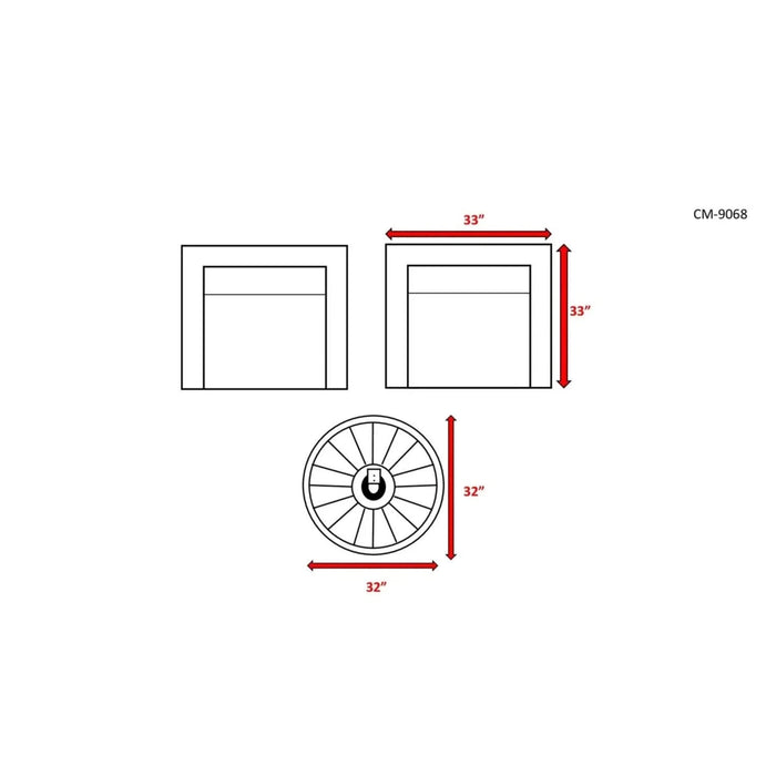 Modular 3-Piece Rattan Patio Sofa Set with Comfortable Cushions in Brown Mix and Gray Wicker Default -DTYStore