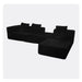 Modular Sectional Sofa Black Couches 4 Seat Modular Foam Sectional Couches for Living Room with 2 Ottoman, Cloud Couch with Oversized Chaise Default -DTYStore