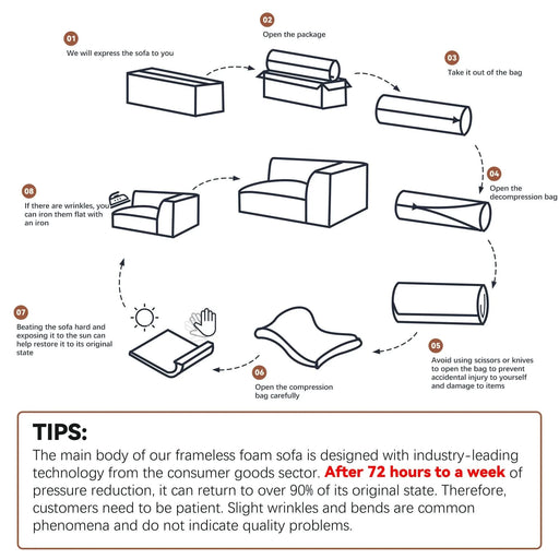 Modular Sectional Sofa Black Couches 4 Seat Modular Foam Sectional Couches for Living Room with 2 Ottoman, Cloud Couch with Oversized Chaise Default -DTYStore