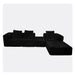 Modular Sectional Sofa Black Couches 4 Seat Modular Foam Sectional Couches for Living Room with 2 Ottoman, Cloud Couch with Oversized Chaise Default -DTYStore