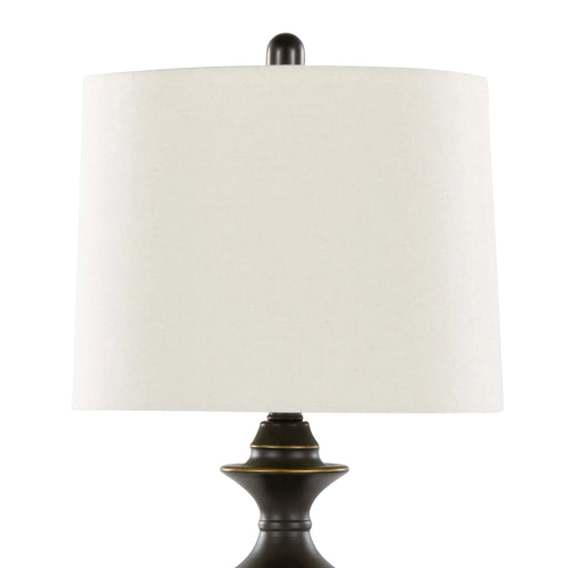 Montgomery 29' Contemporary Metal Table Lamp in Oil Rubbed Bronze with Off-White Linen Shade from Grandview Gallery by LumiSource - Set of 2 Default -DTYStore