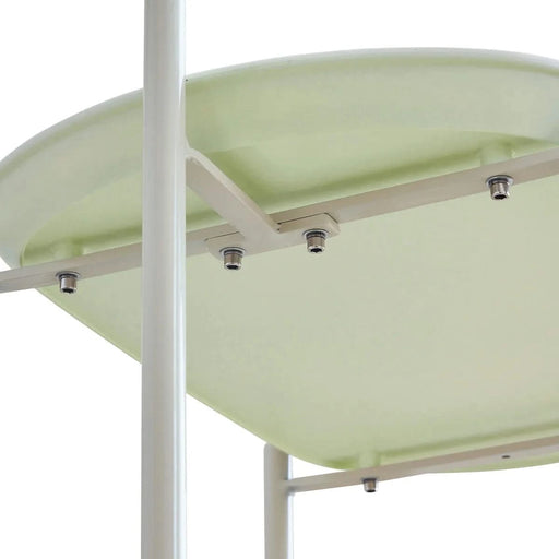 Moon storage cart (green) Nordic Internet celebrity mobile trolley kitchen simple double storage shelf living room sofa storage shelf Default -DTYStore