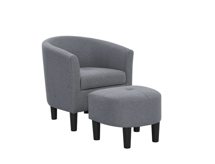 Moss 25.5' Wide Polyester Barrel Chair and Ottoman Default -DTYStore