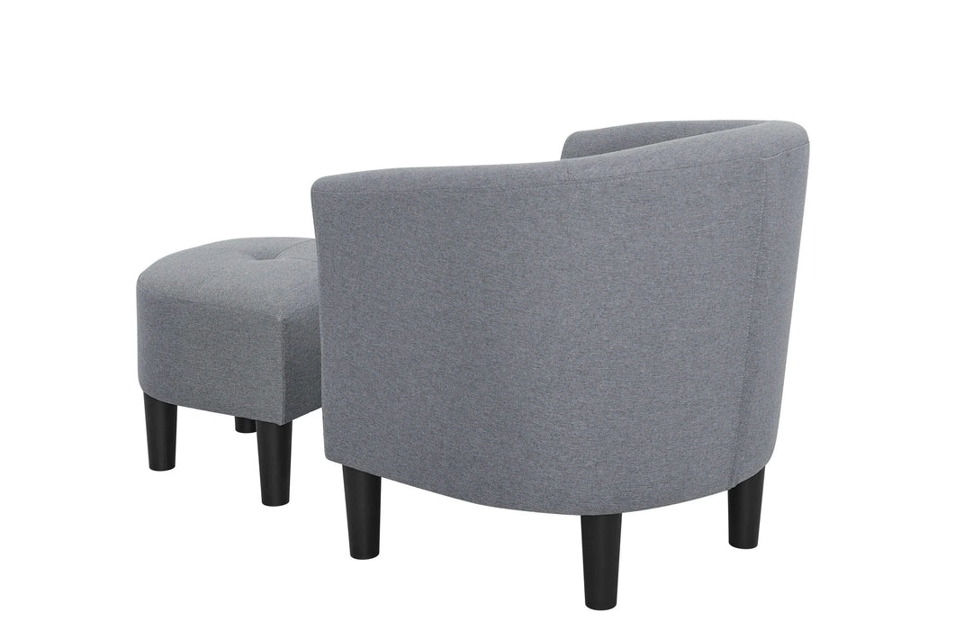 Moss 25.5' Wide Polyester Barrel Chair and Ottoman Default -DTYStore