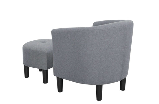 Moss 25.5' Wide Polyester Barrel Chair and Ottoman Default -DTYStore
