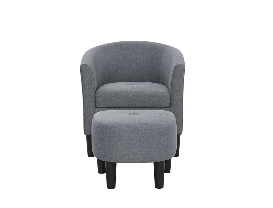 Moss 25.5' Wide Polyester Barrel Chair and Ottoman Default -DTYStore