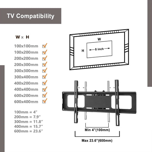 Multi-Function Adjustable TV Stand Black Tempered Glass Default -DTYStore