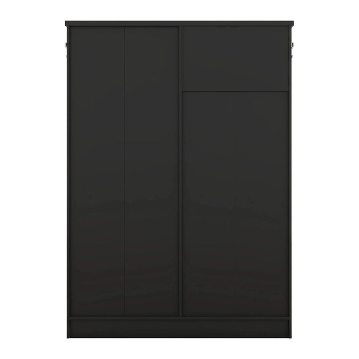 Multi-functional Hall Tree with Storage Shelves Drawers and Cabinet, Elegant Hallway Shoe Cabinet with Bench, Modern Coat Rack with Hooks for Hallway Entryways, Black Default -DTYStore