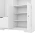 Multi-functional Hall Tree with Storage Shelves Drawers and Cabinet, Elegant Hallway Shoe Cabinet with Bench, Modern Coat Rack with Hooks for Hallway Entryways, White Default -DTYStore