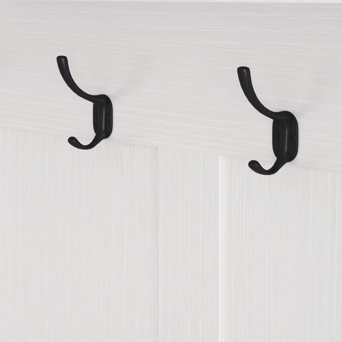 Multi-purpose Hallway Hall Tree with Removable Linen Cushioned Entryway Bench, Coat Rack, Storage Shelves, and DIY Pegboard,for Hallways, Living Room, White Default -DTYStore