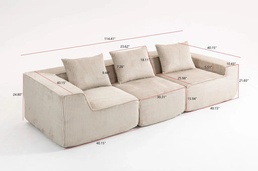 Multi person modular compression sofa that can be freely combined-33005-3 Default -DTYStore