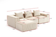Multi person modular compression sofa that can be freely combined-33005-4 Default -DTYStore