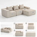 Multi person modular compression sofa that can be freely combined-33005-4 Default -DTYStore