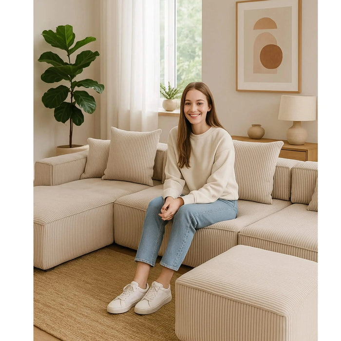 Multi person modular compression sofa that can be freely combined-33005-5 Default -DTYStore