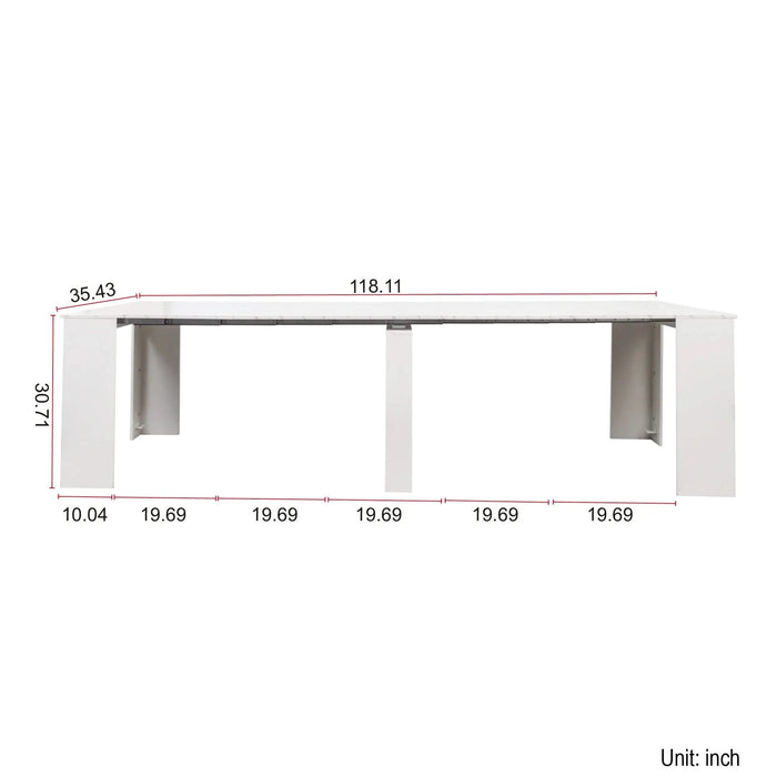Multifunctional extendable console table Default -DTYStore