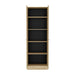 Multistorage Cabinet 71' H, Two Doors, Five Internal Shelves, Light Oak / Black Default -DTYStore