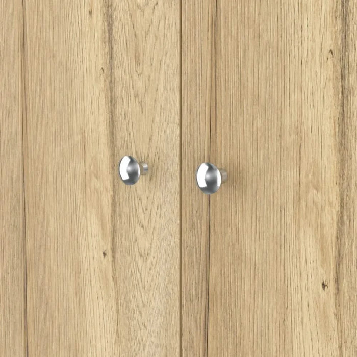 Multistorage Cabinet 71' H, Two Doors, Five Internal Shelves, Light Oak / Black Default -DTYStore