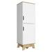 Multistorage cabinet 59' H, two doors, four internal shelves, Light oak / White Default -DTYStore