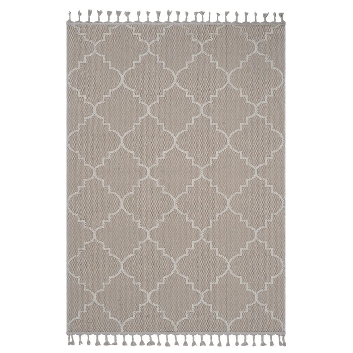 NAAR Guros Collection 6X9 Ivory / Trellis Indoor / Outdoor Area Rug Default -DTYStore